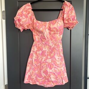 NEW without tags pink & orange floral dress
